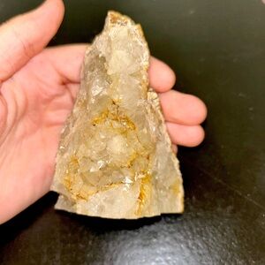 💛 Golden/white quarts geode 💛